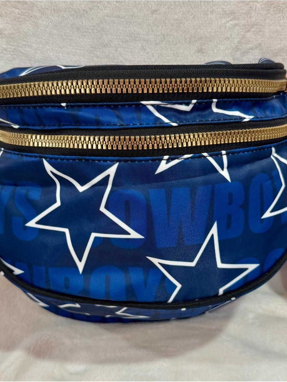 New Dallas Cowboys  Crossbody Bum Bag with Gold Zippers